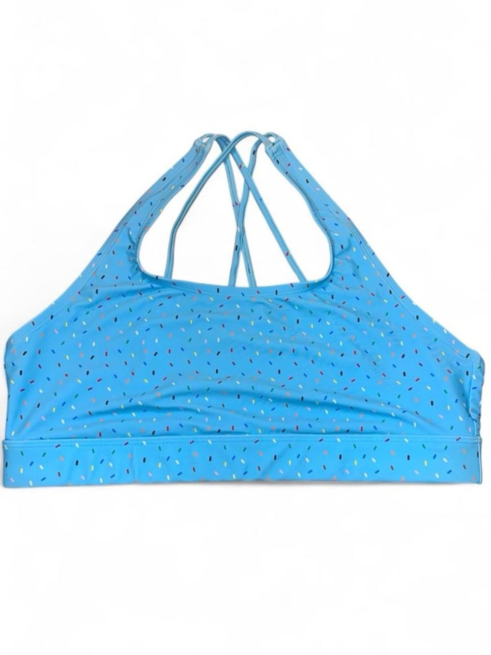 Humankind x Target Pride Swim Top Large Blue Sprinkle Criss Cross Bikini